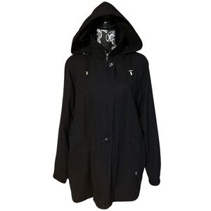 London Fog Zip Front Mid Length Raincoat